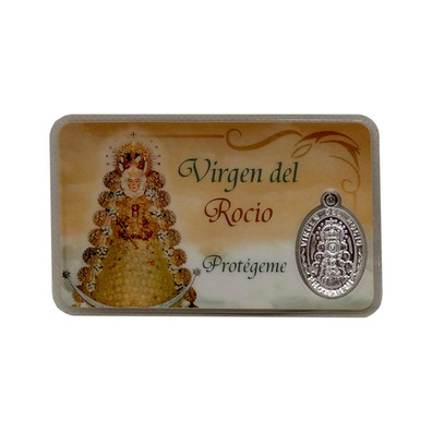 Estampa de la Virgen del Rocío con medalla