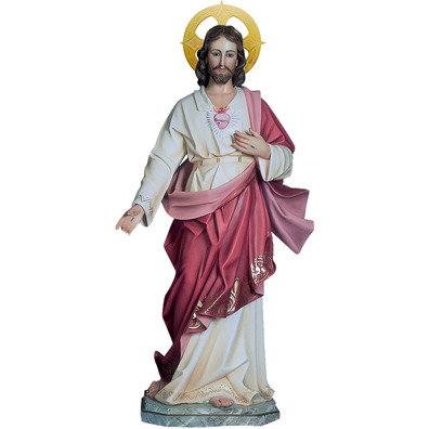 Sagrado Corazón de Jesús con el brazo extendido