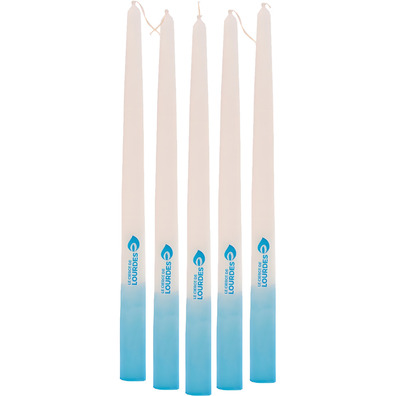 5 Velas de Lourdes para procesión